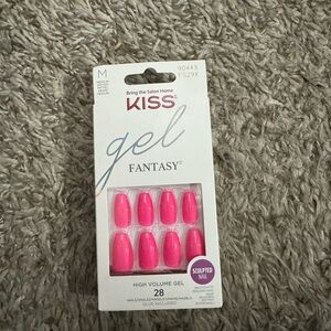 Brand New press on nails. Kiss high volume gel fantasy nails! Bright pink color.